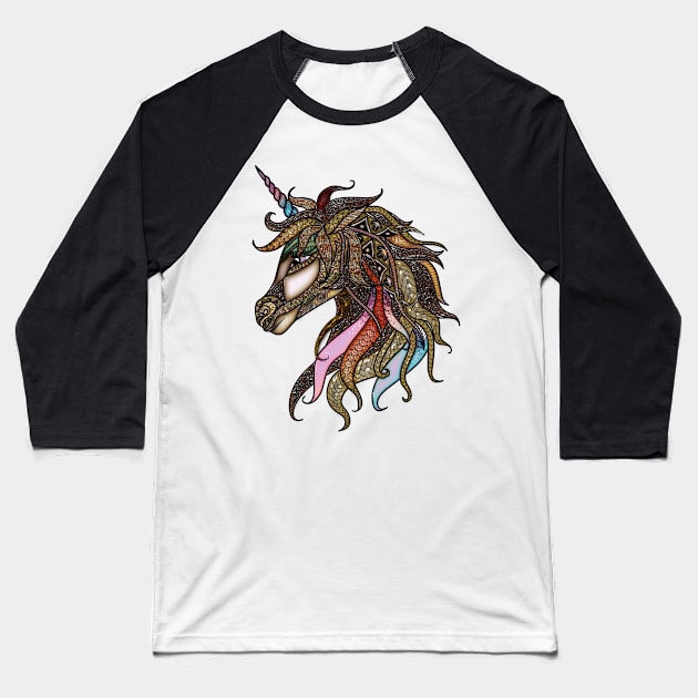 Wonderful colorful unicorn Baseball T-Shirt by Nicky2342